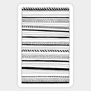 Abstract Black Lines Pattern Sticker